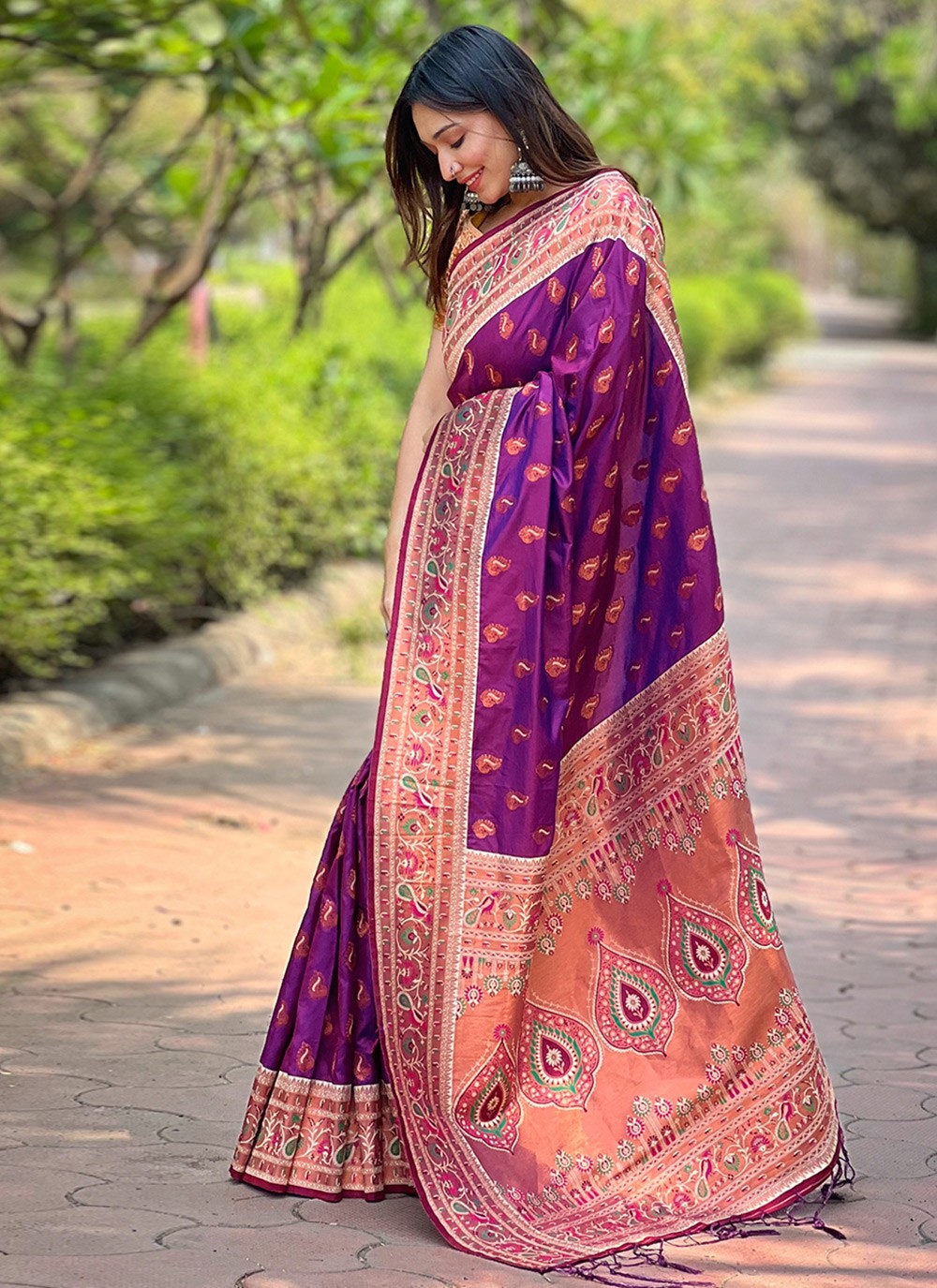Classic Woven Paithni, Silk Saree - S8849