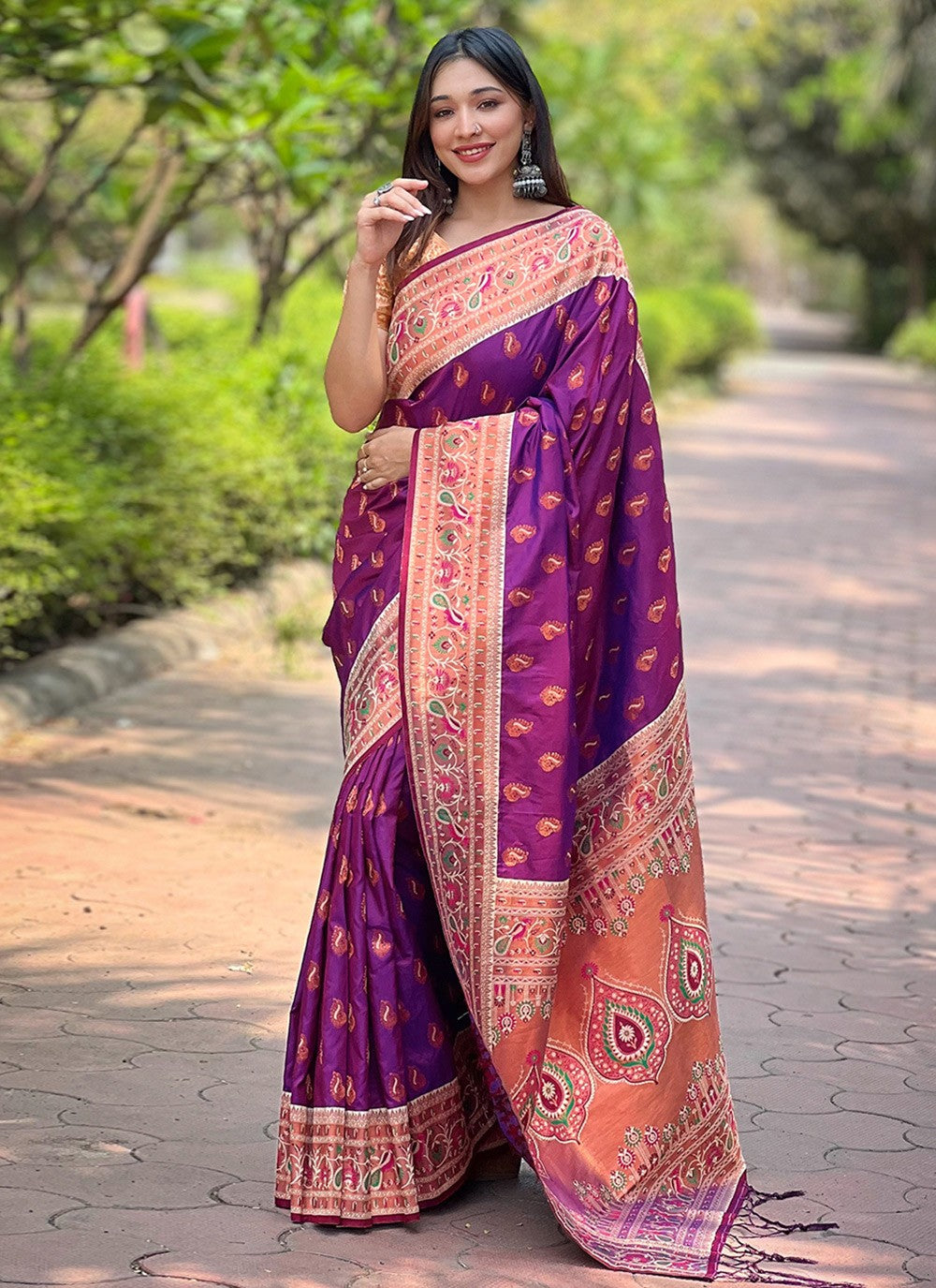 Classic Woven Paithni, Silk Saree - S8849