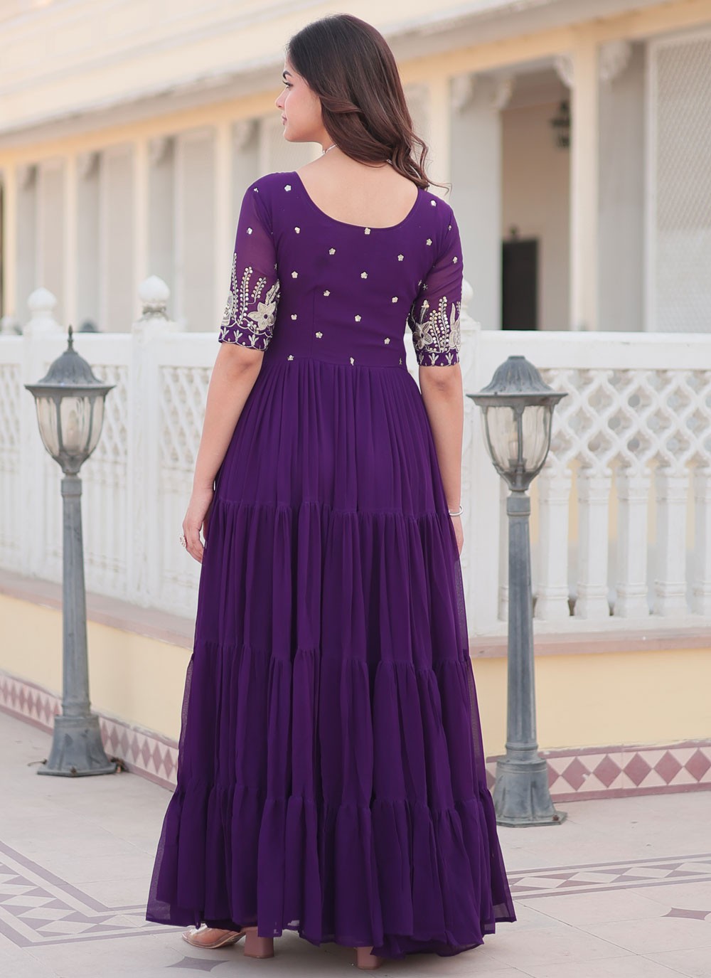Faux Georgette Gown - G1392