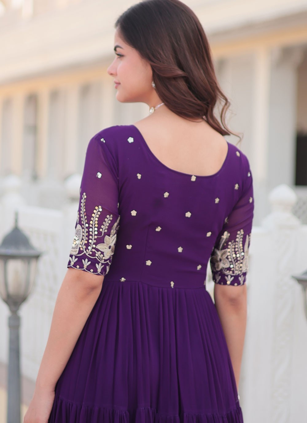 Faux Georgette Gown - G1392