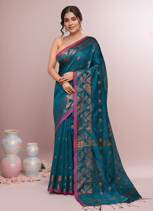 Rama Blended Cotton Contemporary Saree Printed S20011