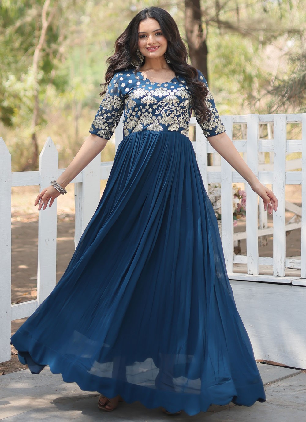 Faux Georgette Gown - G1518