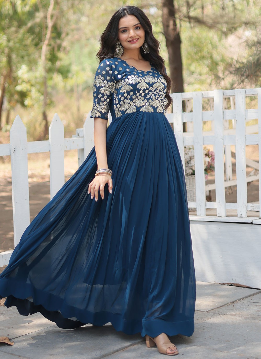 Faux Georgette Gown - G1518