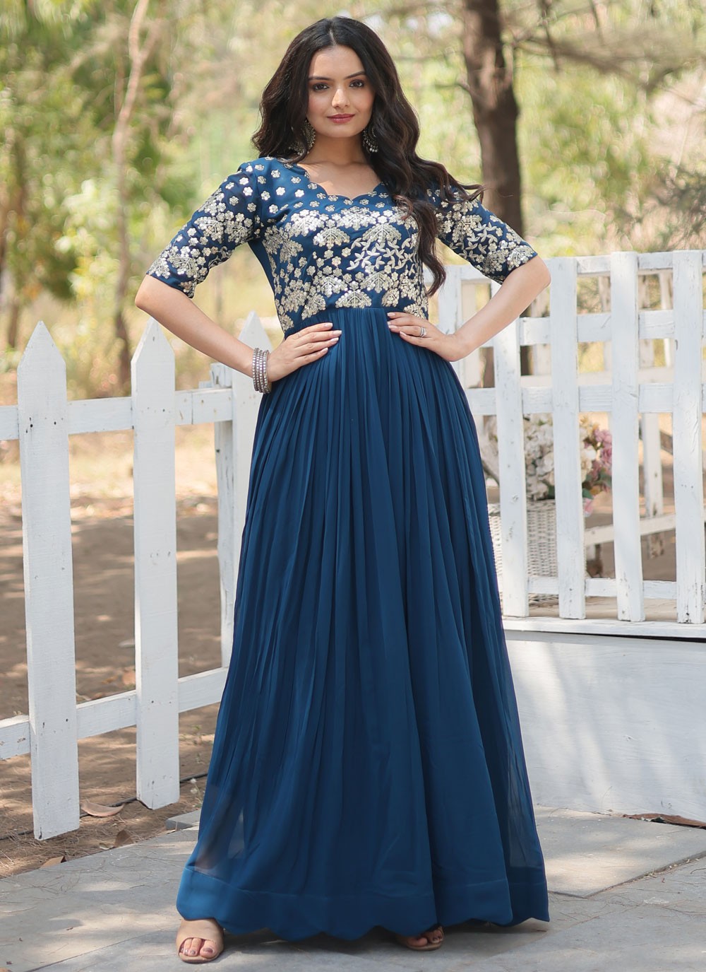 Faux Georgette Gown - G1518