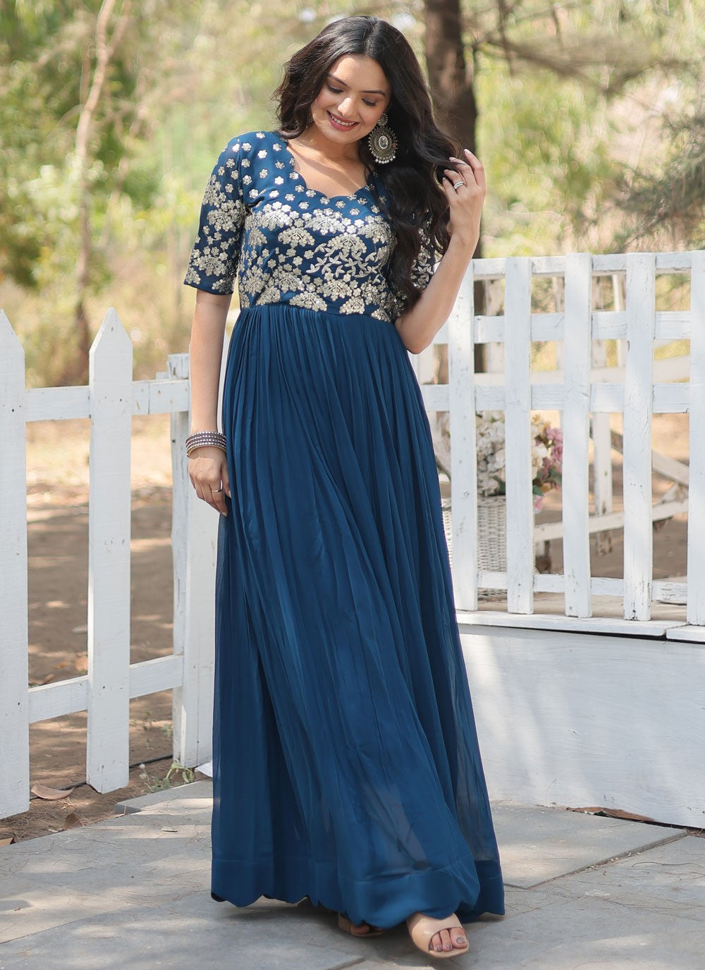 Faux Georgette Gown - G1518
