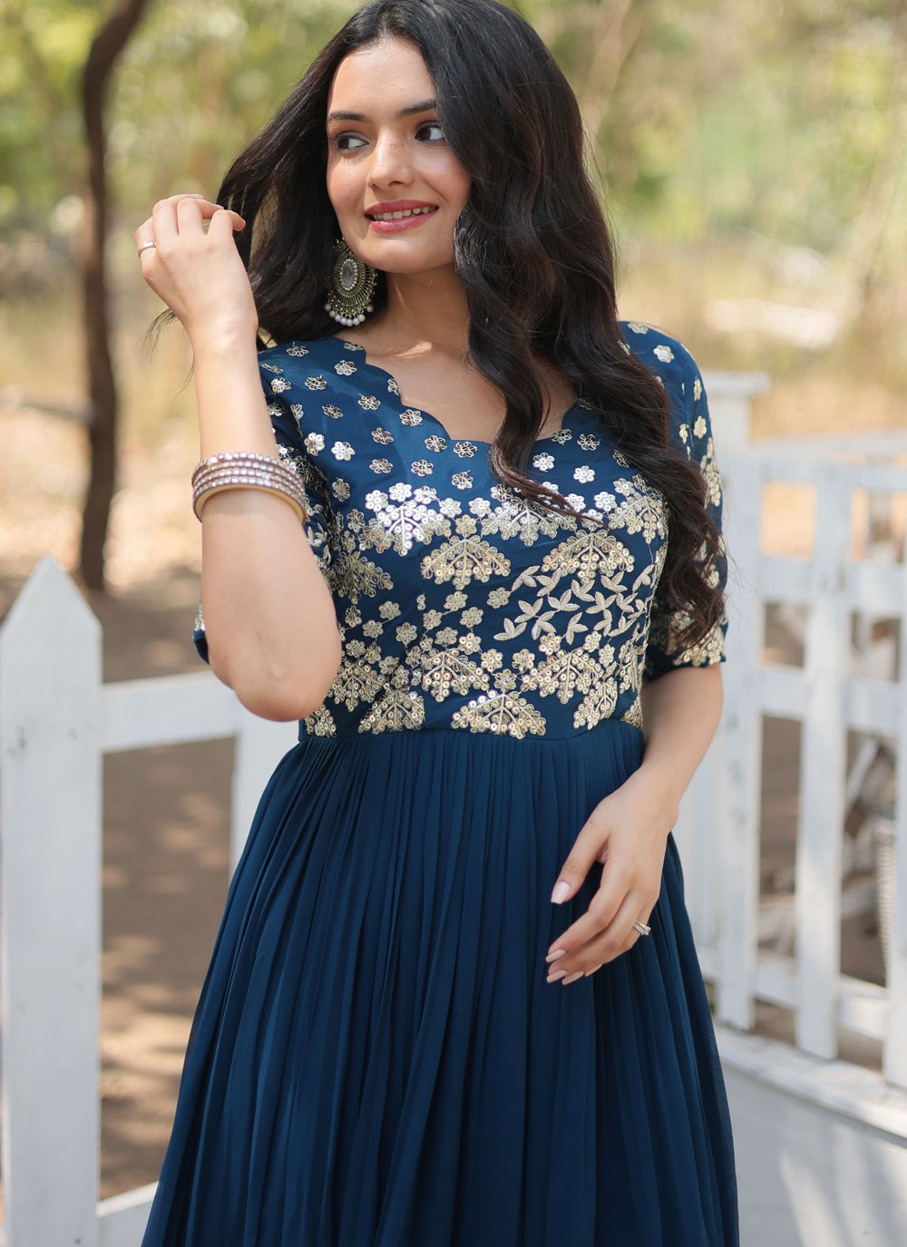 Faux Georgette Gown - G1518