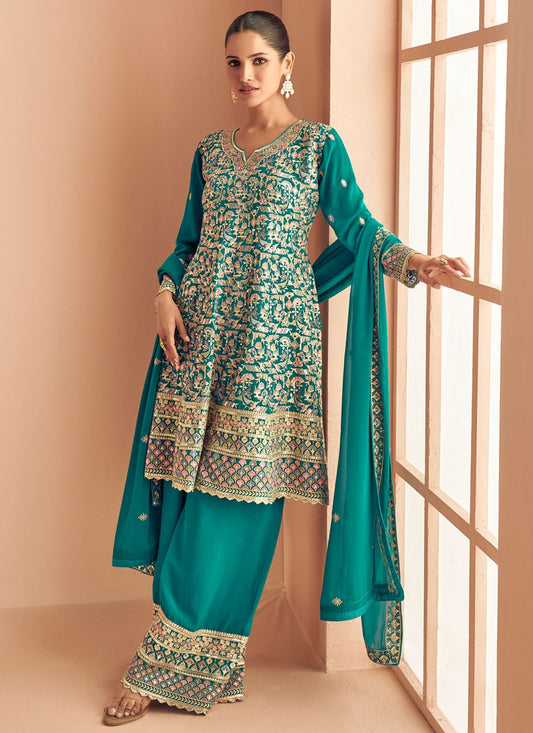 Palazzo Suit Embroidered Rama T8354