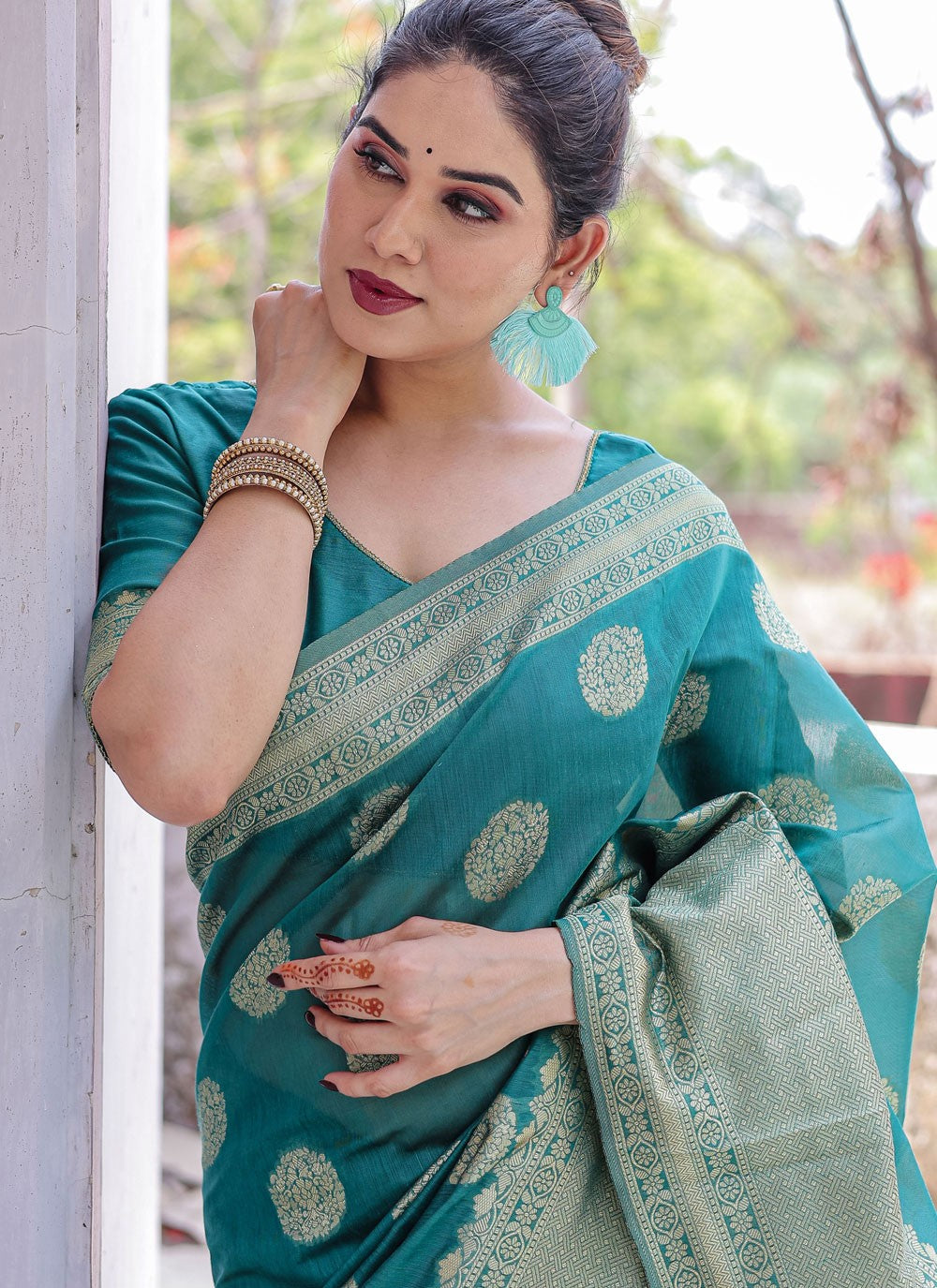 Classic Woven Chanderi Silk Saree - S7288