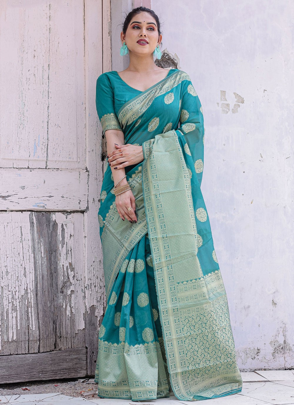 Classic Woven Chanderi Silk Saree - S7288