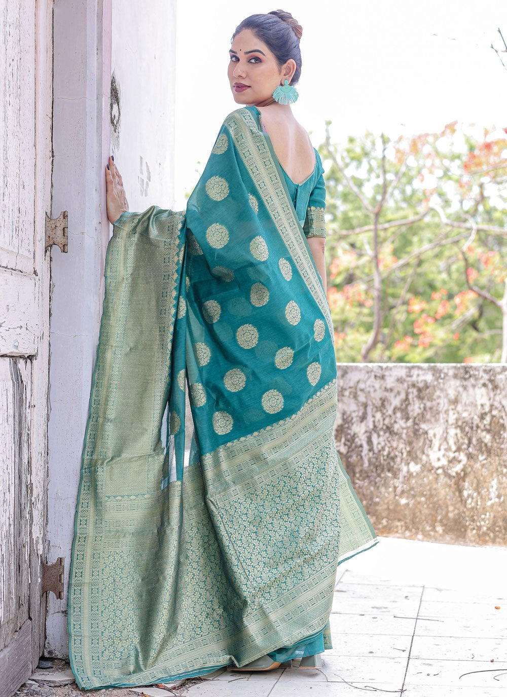 Classic Woven Chanderi Silk Saree - S7288