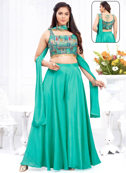Salwar Suit Embroidered Rama Georgette T5731