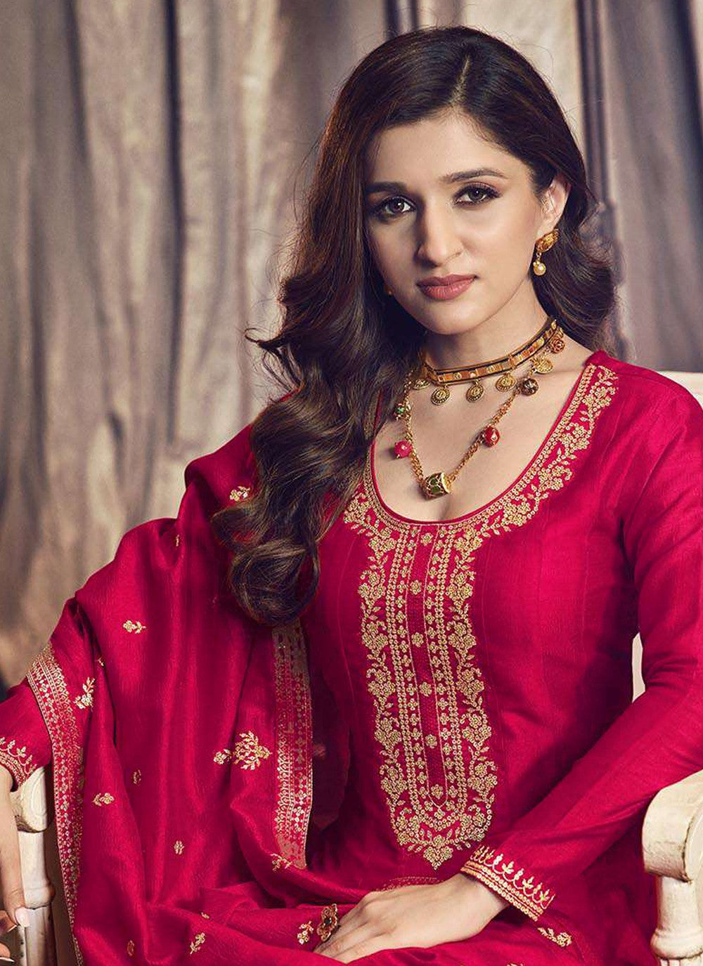 Silk Salwar Suit - T1084