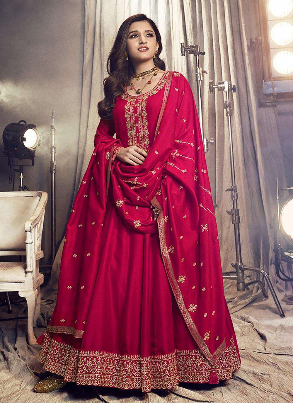 Silk Salwar Suit - T1084