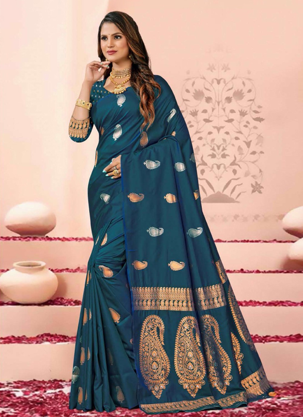 Traditional Weaving Zari Silk Saree - S7343