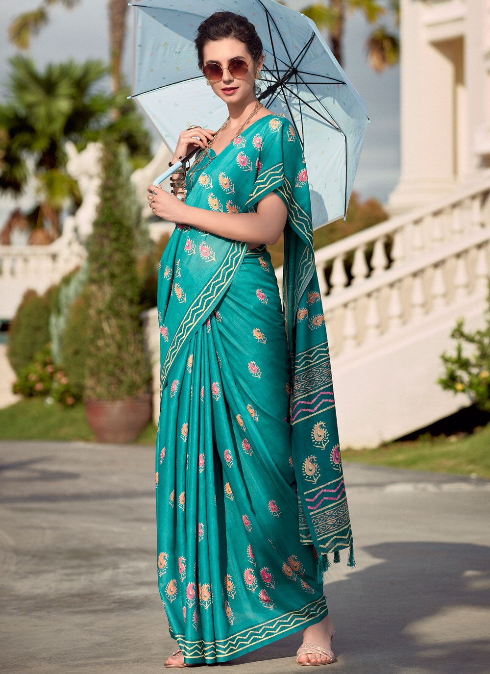 Classic Printed Silk Saree - S8140