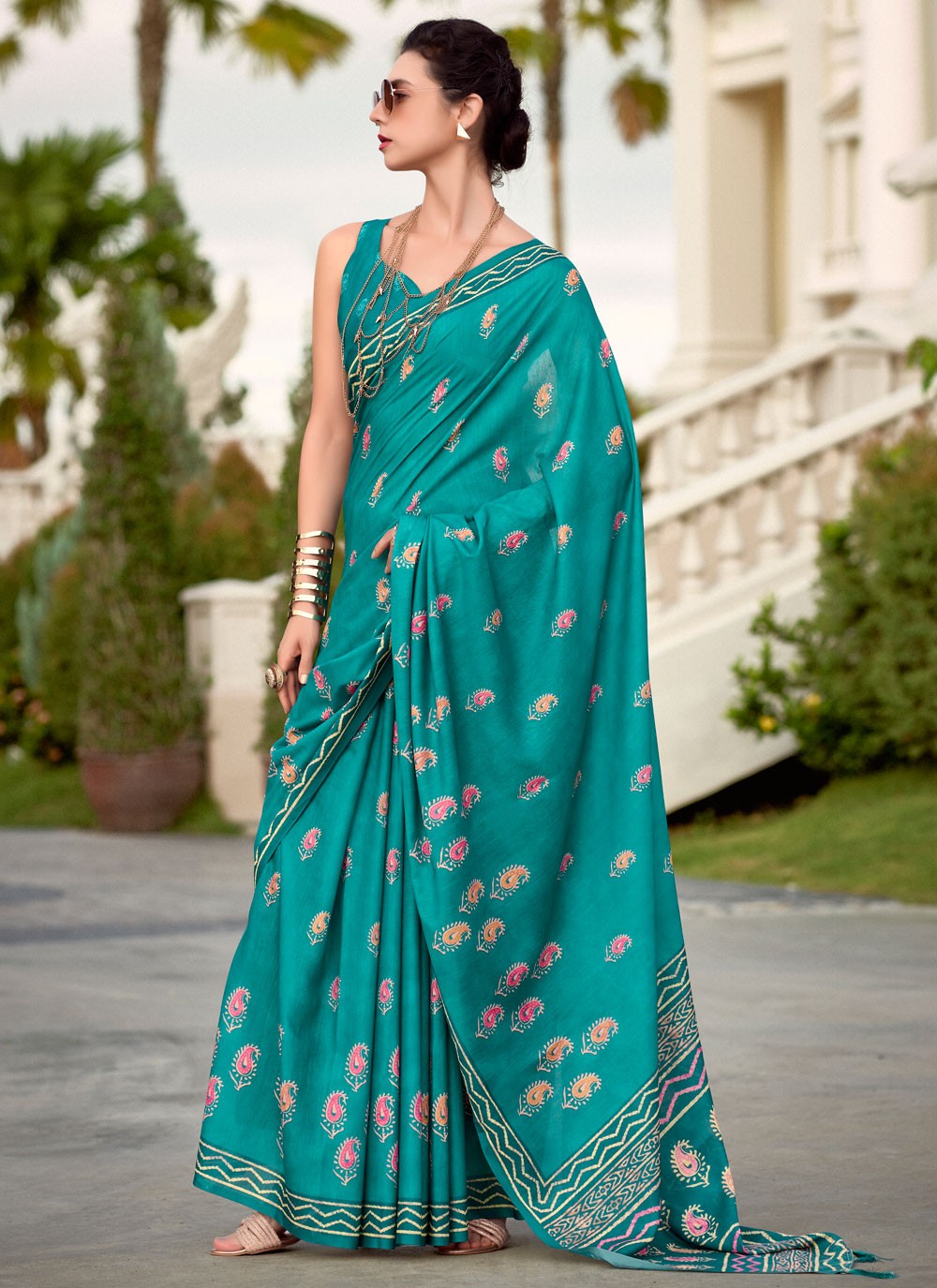 Classic Printed Silk Saree - S8140