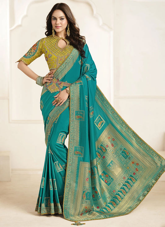 Rama Silk Classic Saree Fancy Work, Weaving Zari, Zari S18846