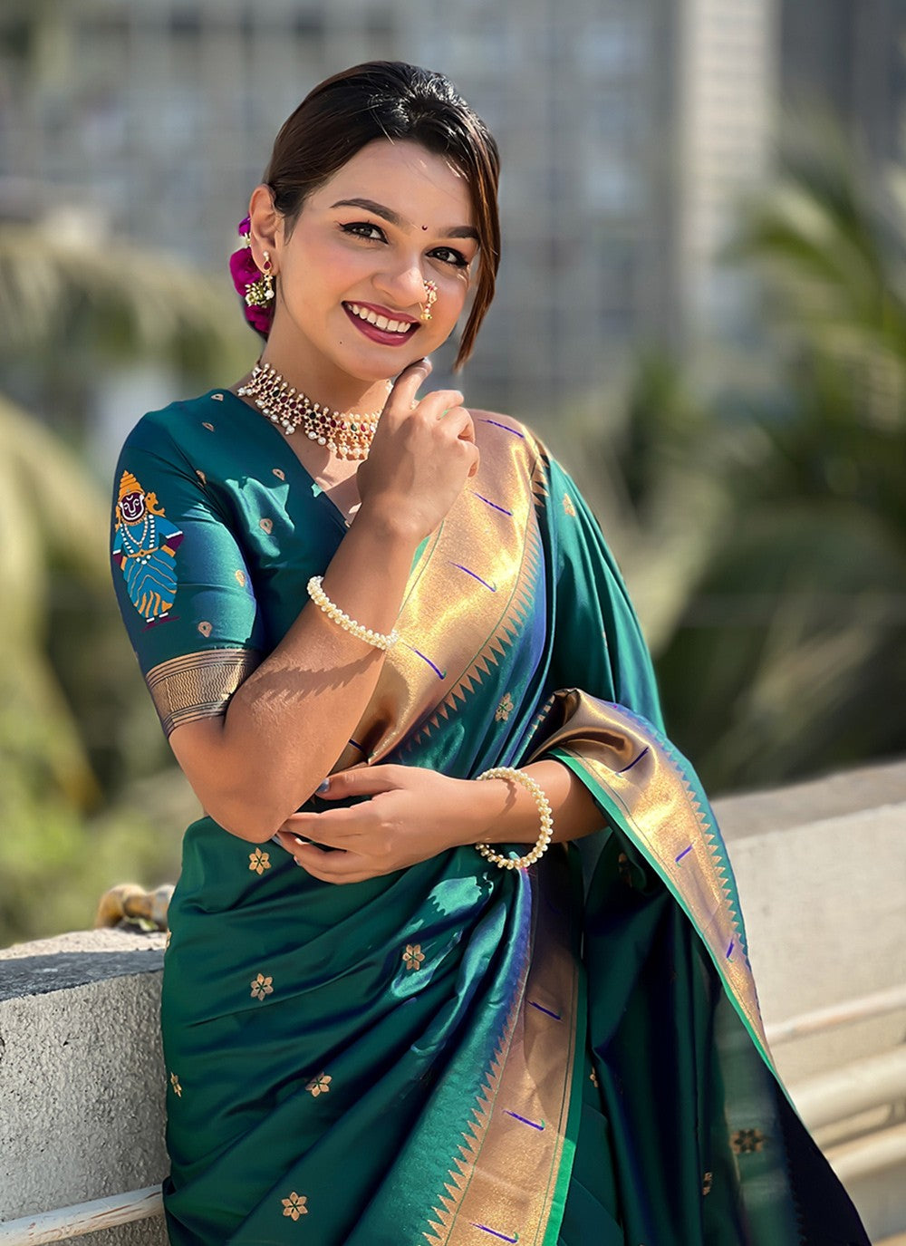 Traditional Woven Rama Silk S12614