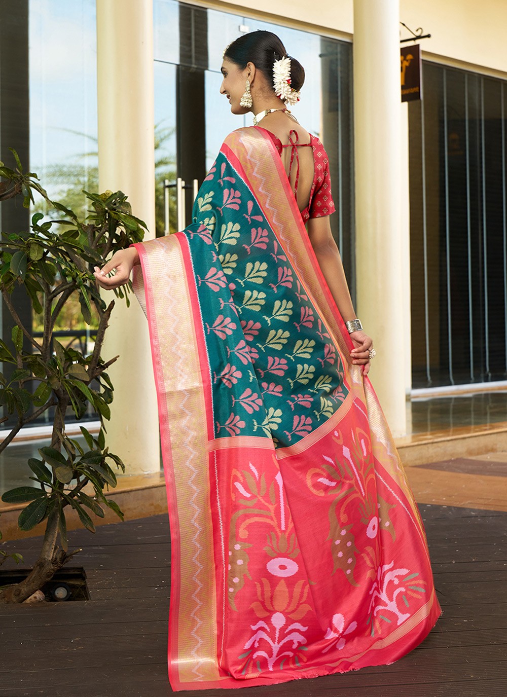 Digital Print, Woven Pure Crepe Saree - S11791