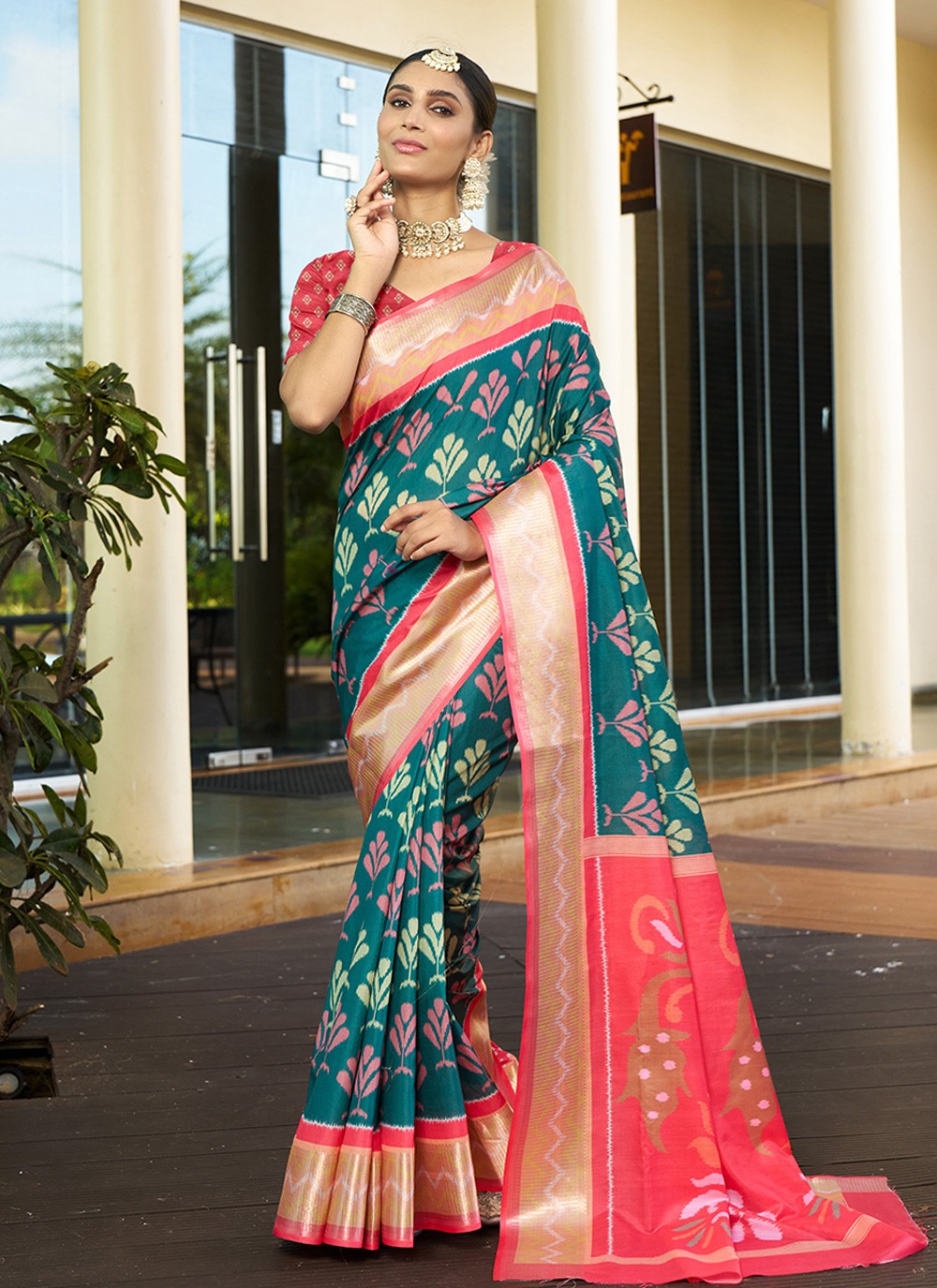 Digital Print, Woven Pure Crepe Saree - S11791
