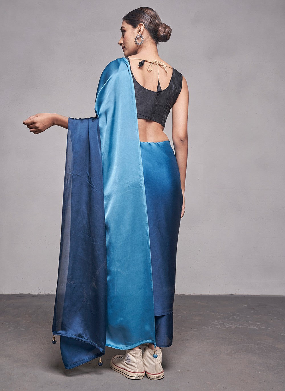 Classic Plain Rangoli Saree - S4784
