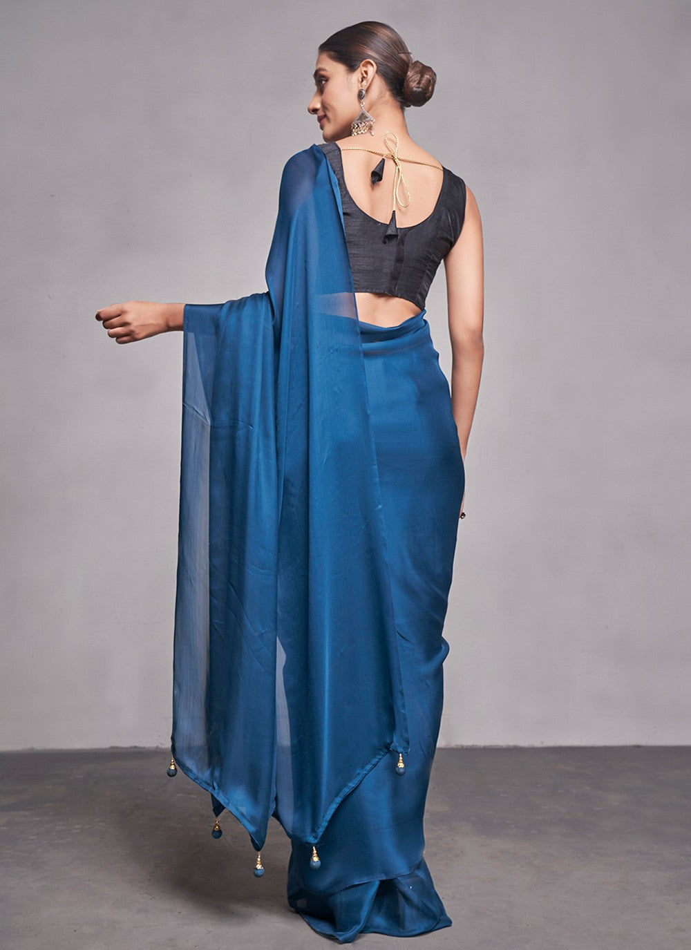 Classic Plain Rangoli Saree - S4784