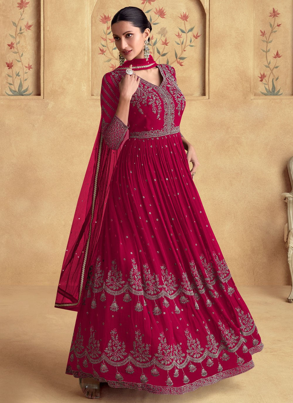 Embroidered Georgette Gown - G1809