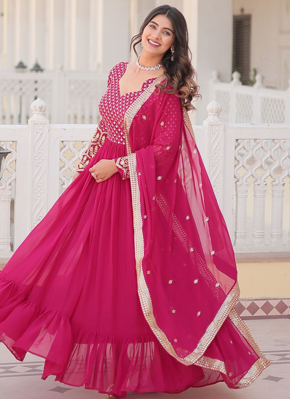 Faux Georgette Gown - G1450