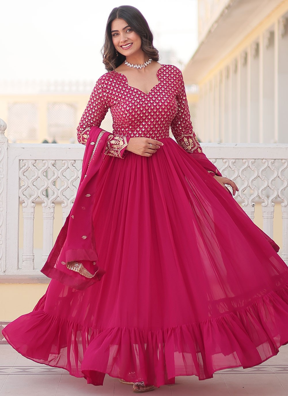 Faux Georgette Gown - G1450
