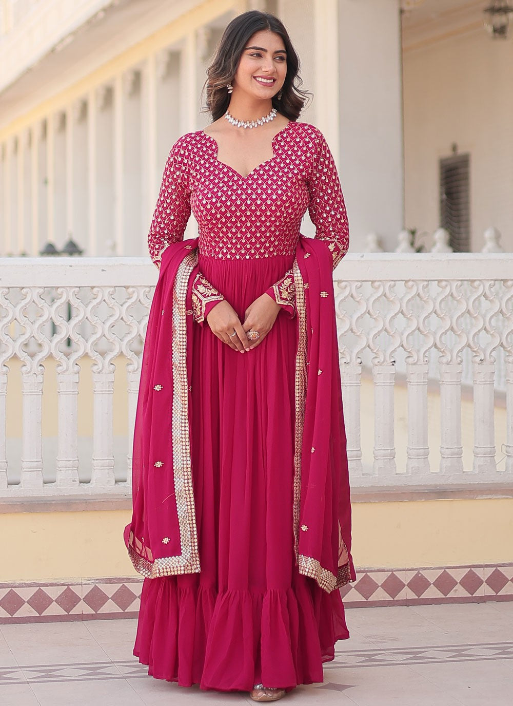 Faux Georgette Gown - G1450