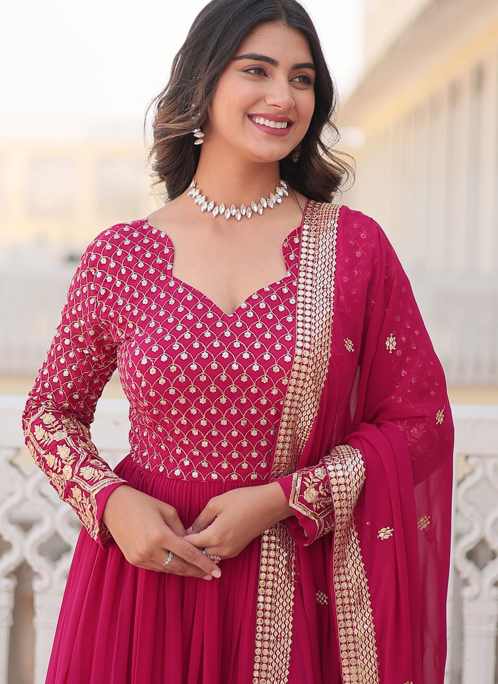 Faux Georgette Gown - G1450
