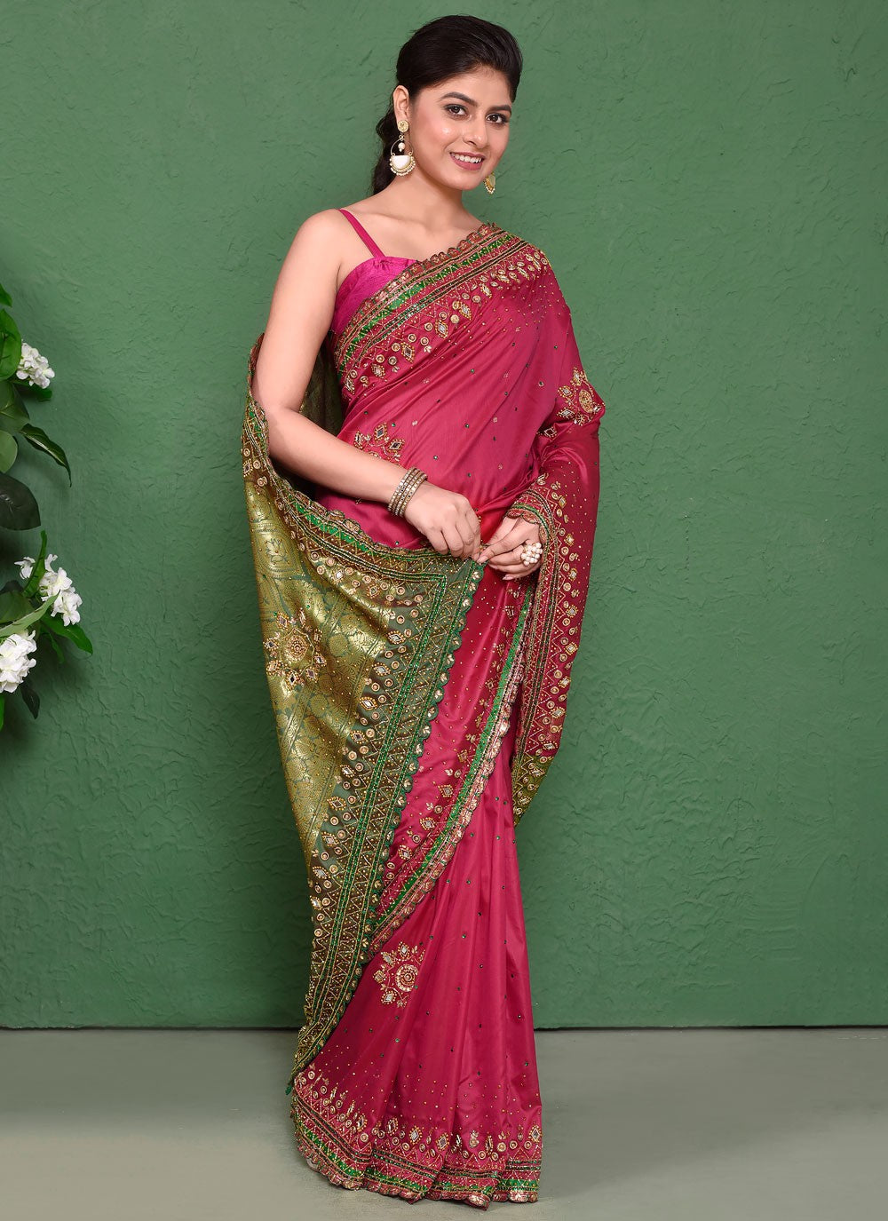 Classic Cut Work Georgette Saree - S7837