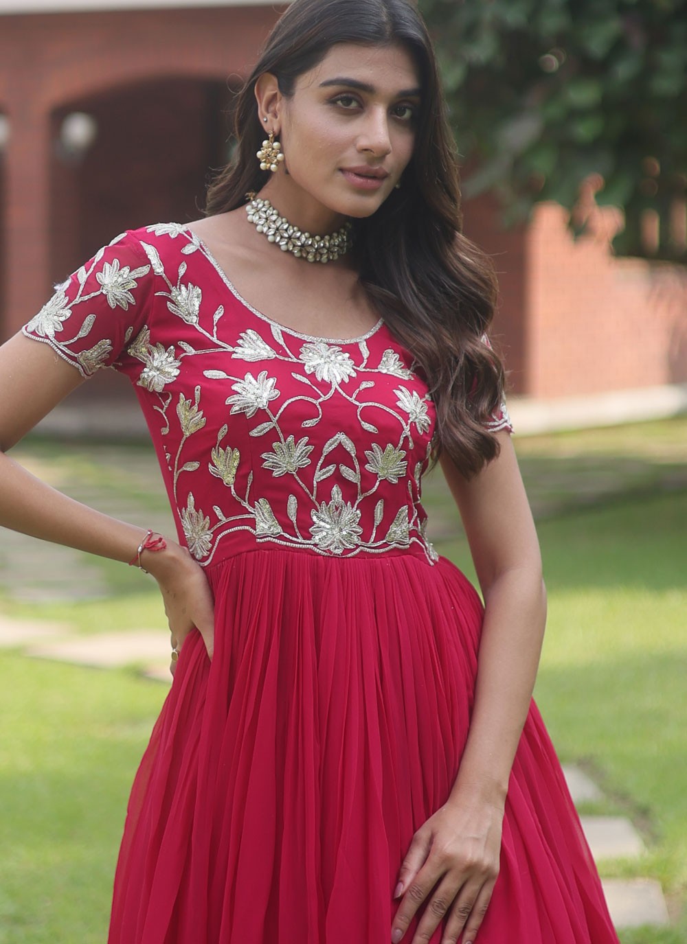 Faux Georgette Gown - G1228