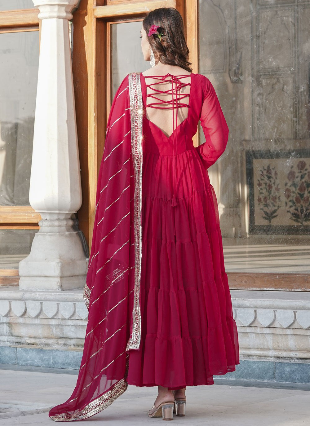 Faux Georgette Gown - G1328