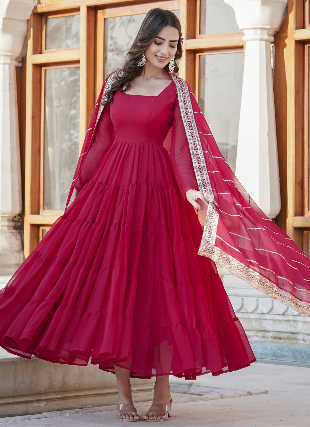 Faux Georgette Gown - G1328
