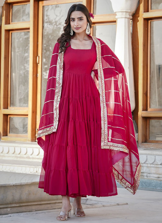 Faux Georgette Gown - G1328