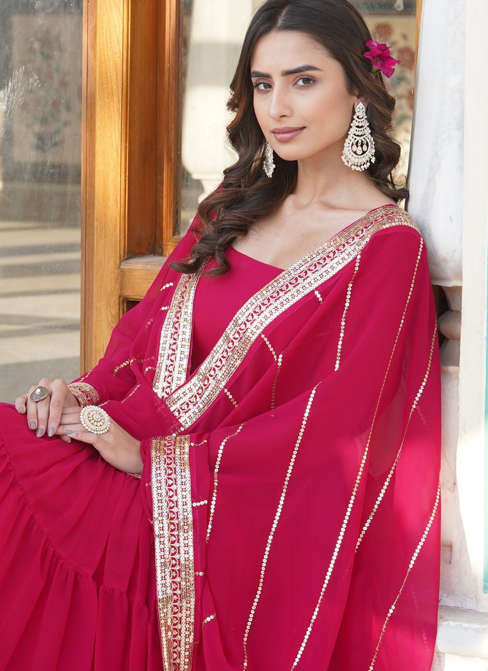Faux Georgette Gown - G1328