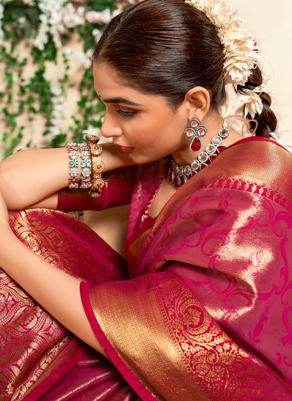 Classic Weaving Zari Malbari Silk Saree - S6499