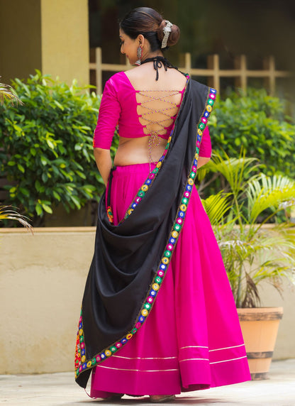 Fancy Work Cotton Readymade Lehenga Choli - L2503