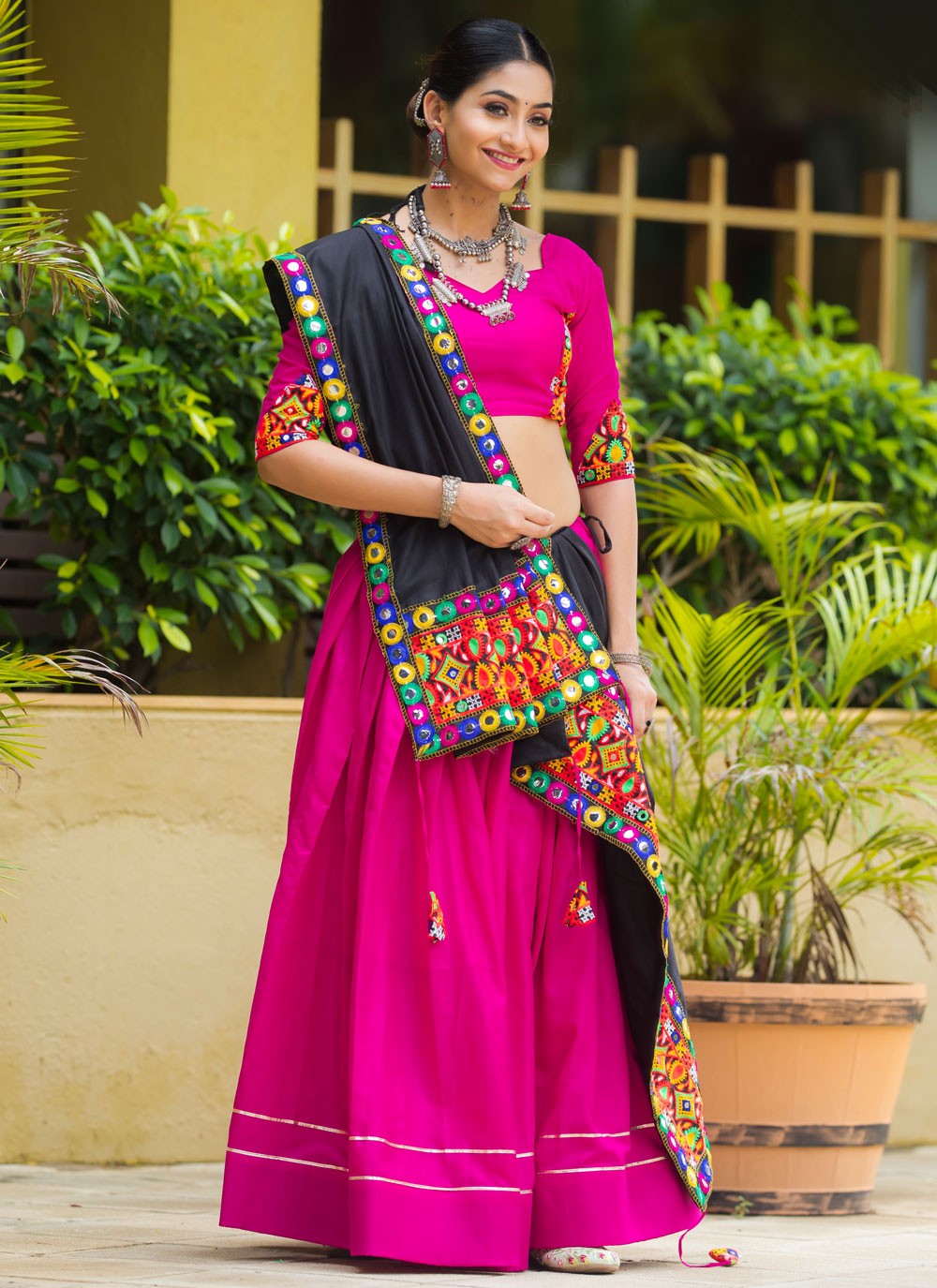 Fancy Work Cotton Readymade Lehenga Choli - L2503