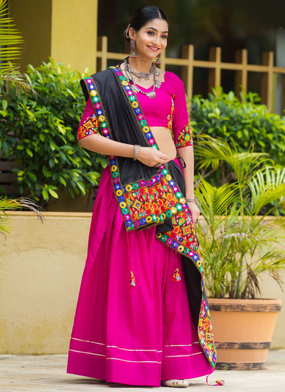 Fancy Work Cotton Readymade Lehenga Choli - L2503