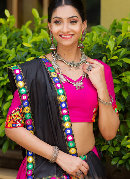 Fancy Work Cotton Readymade Lehenga Choli - L2503