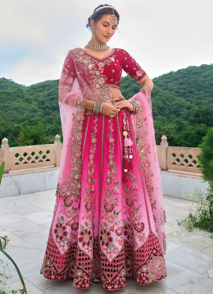 Embroidered Silk A - Line Lehenga - L2813