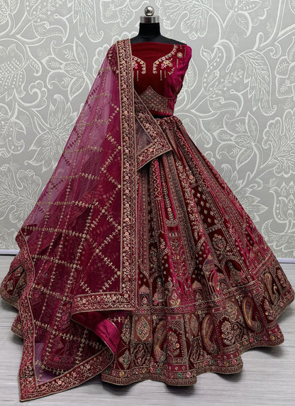 Diamond Velvet A - Line Lehenga - L2428
