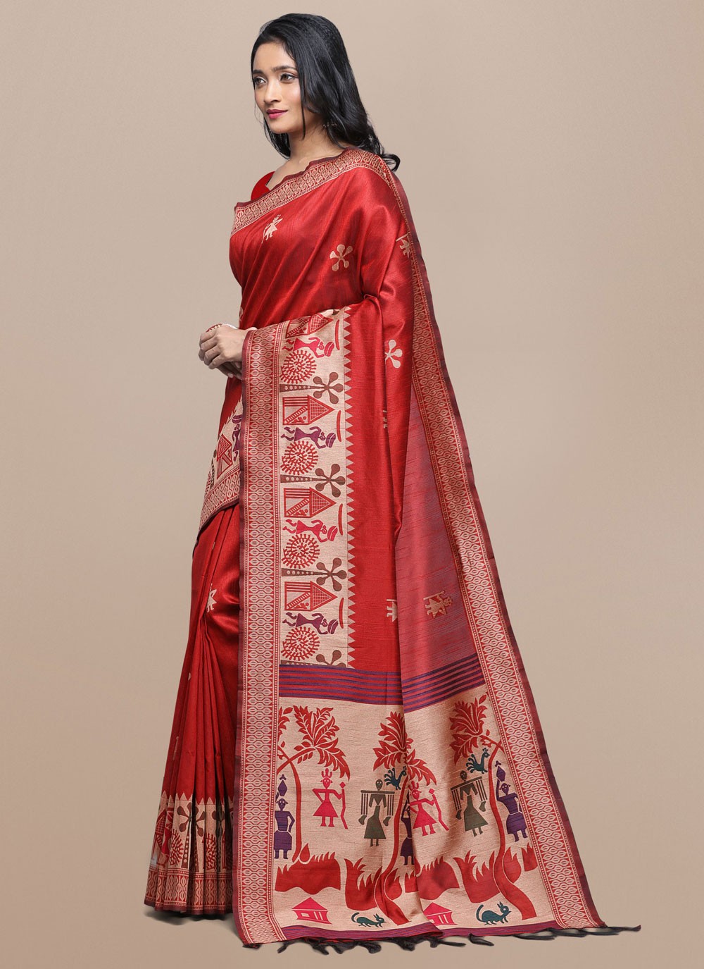Woven Raw Silk Saree - S11865