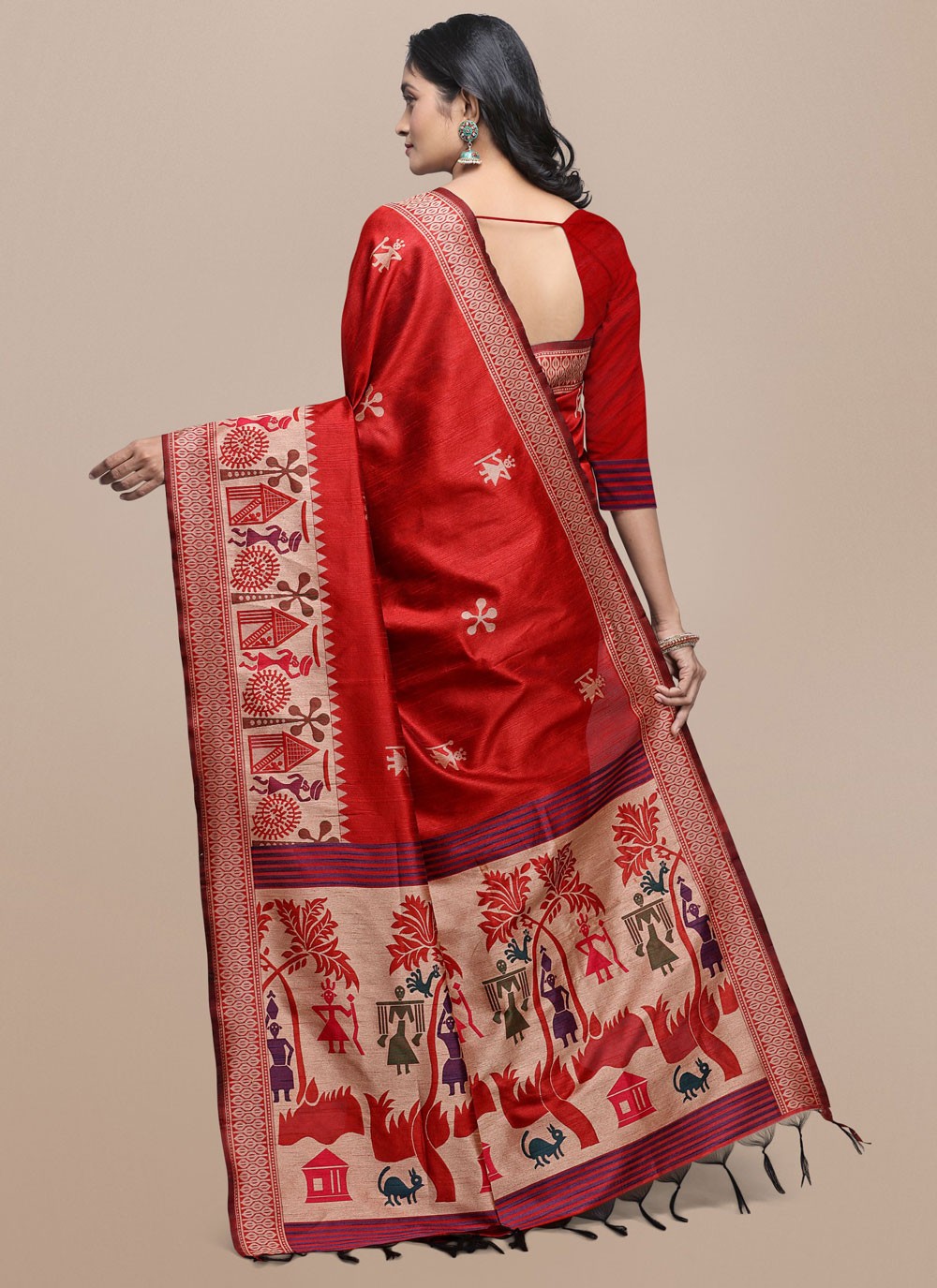 Woven Raw Silk Saree - S11865