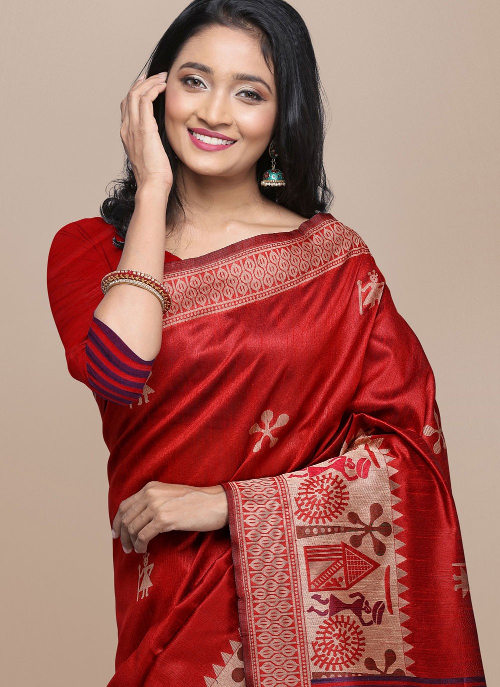 Woven Raw Silk Saree - S11865
