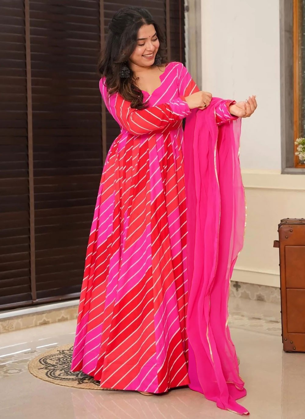 Digital Print Chinon Gown - G1829