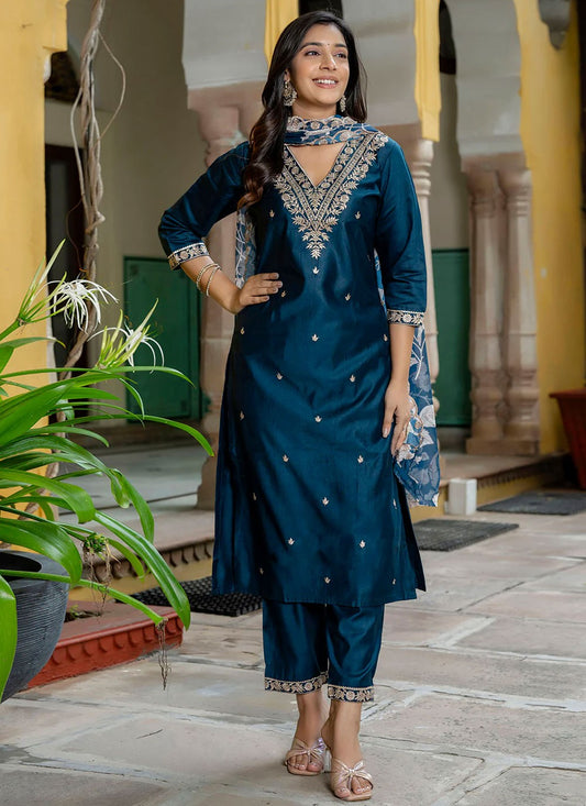 Pant Style Suit Embroidered Morpeach T6902