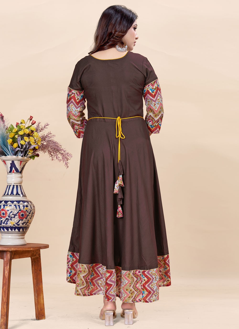 Fancy Work Rayon Gown - G1906